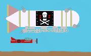 Air Pirate Airship and Airplane